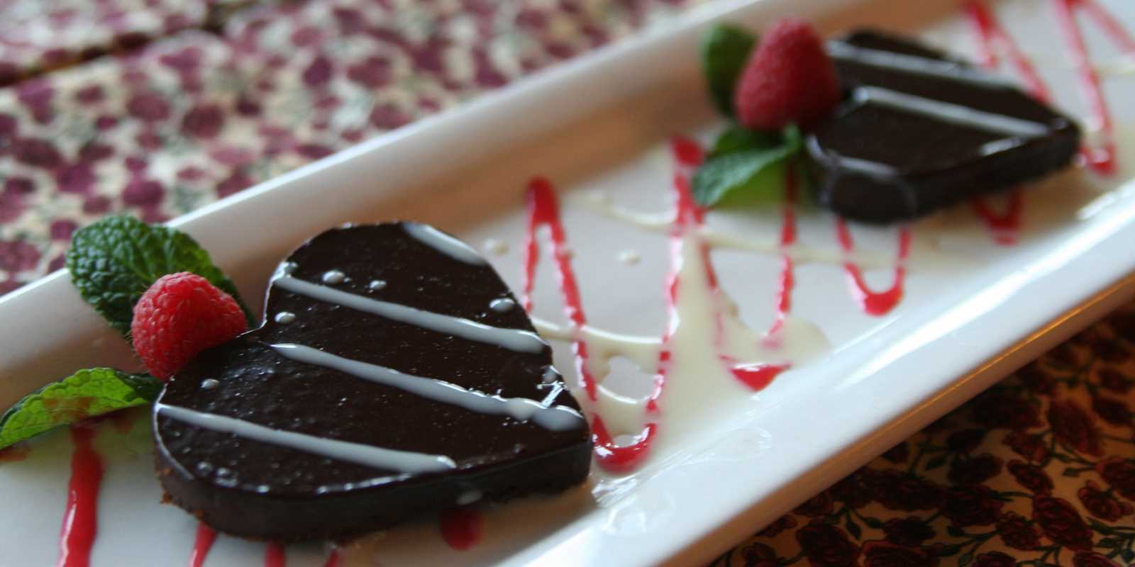 Valentine’s Day heart shaped chocolate cakes